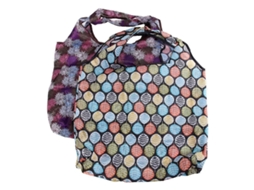 Sacola de Compras Dobrável, Conjunto com 4 Unidades, Portátil e com Estampas Exclusivas. GOKOCO