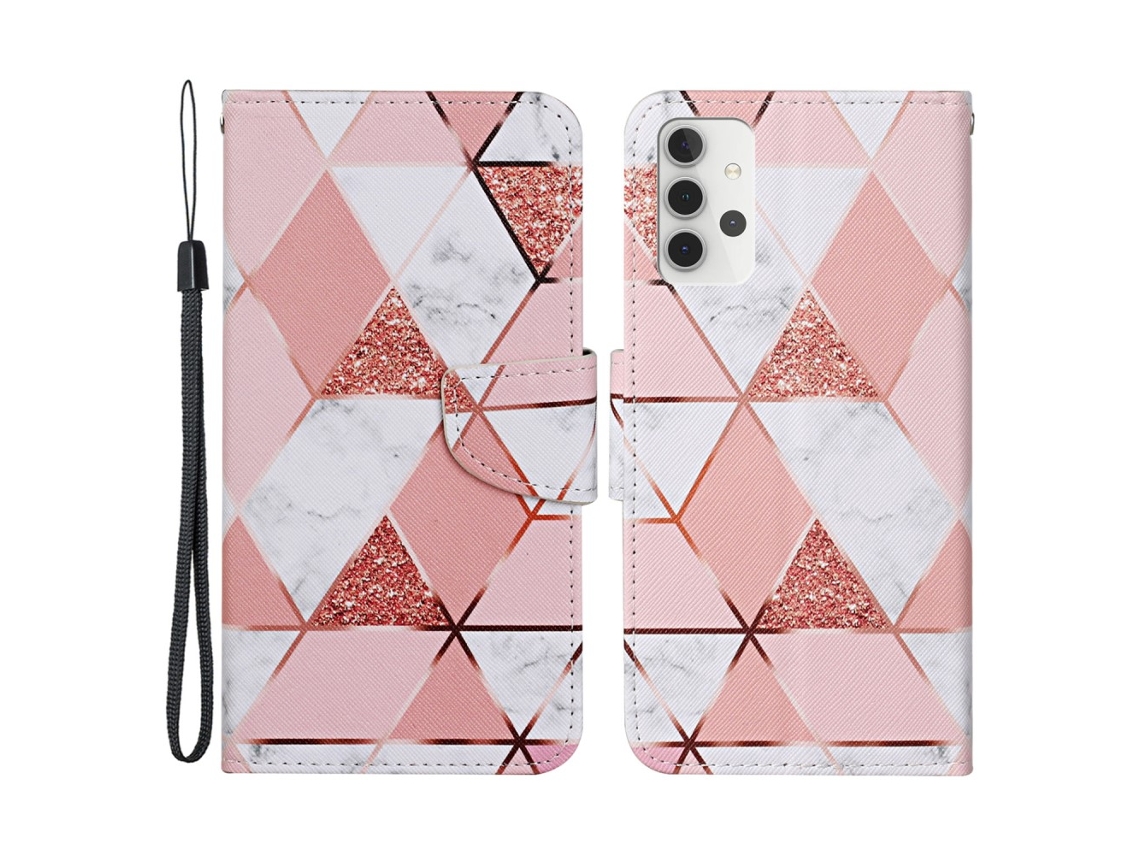 Capa Fundo Grão Mármore Para Samsung Galaxy A32 Multicor