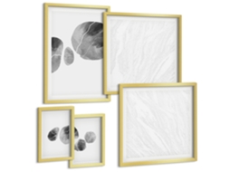 Quadros Decorativos Para Parede Londres, Ponte, Guarda, Big Ben Moldura Dourada Pinturas De Quarto Espelharte (conjunto De 5 Imagens)
