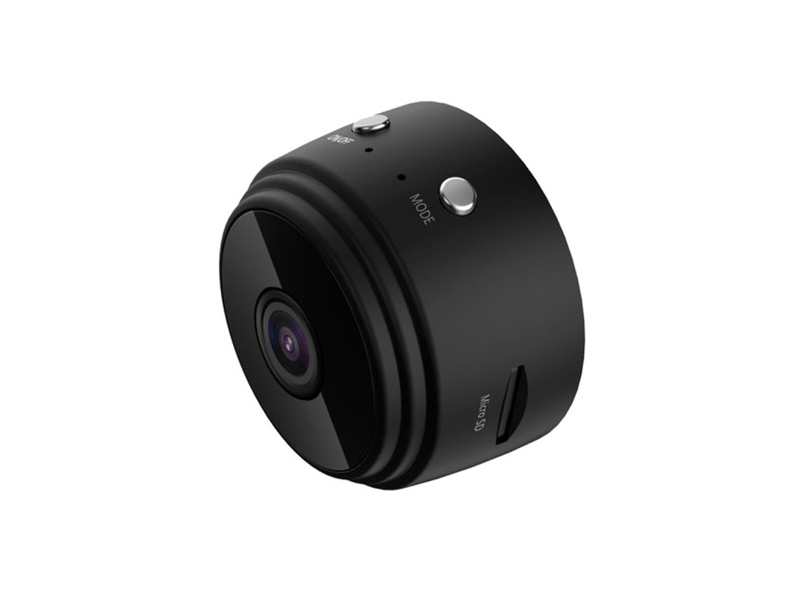 (preta) Mini Câmera De Rede Sem Fio 1080p, Wifi Magnético 720p, Lente De 2mm.
