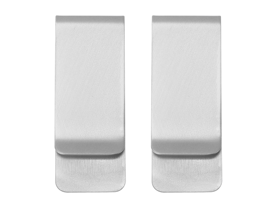 2pcs Grampos de Dinheiro Metálicos Aço Inoxidável para Homem Porta cartões Mini Carteiras Prata