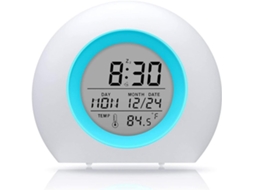 Despertador Infantil Kmeyle, Despertador De Cabeceira Com Timer, Luz Noturna E Sensor De Temperatura, Despertador Para
