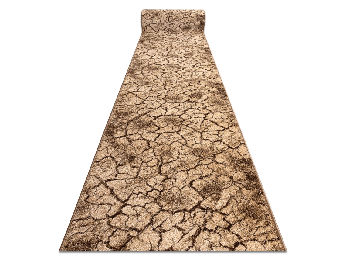 Passadeira Karmel Terra Chão Rachado Nogueira 120Cm