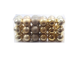 Conjunto de 36 bolas de Natal de plástico resistente para árvores e decorações festivas LAXISCREED