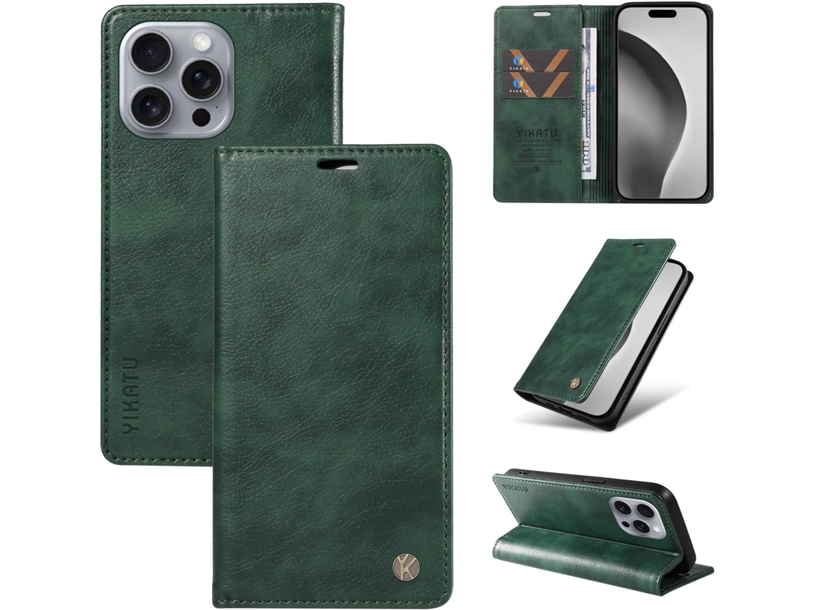 Capa Para Iphone 16pro Max De 6, 7 Polegadas, Capa Carteira Em Couro Pu Resistente A Impactos, Capa Dobrável Tipo Flip À