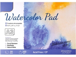 Bloco De Papel Para Aquarela, 200g, 30 Folhas, Papel Grosso De Algodão