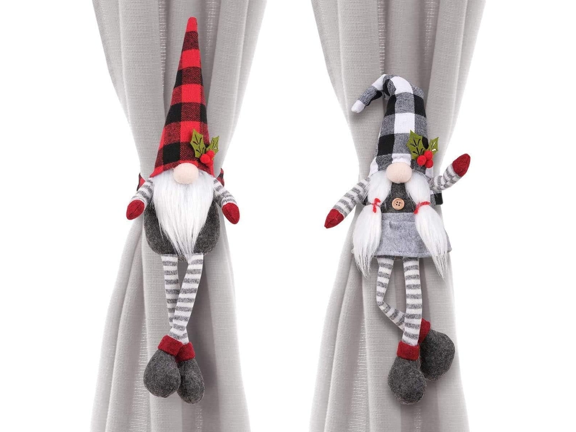 Conjunto De 2 Prendedores De Cortina Natalinos Com Boneco De Neve Aquaforge
