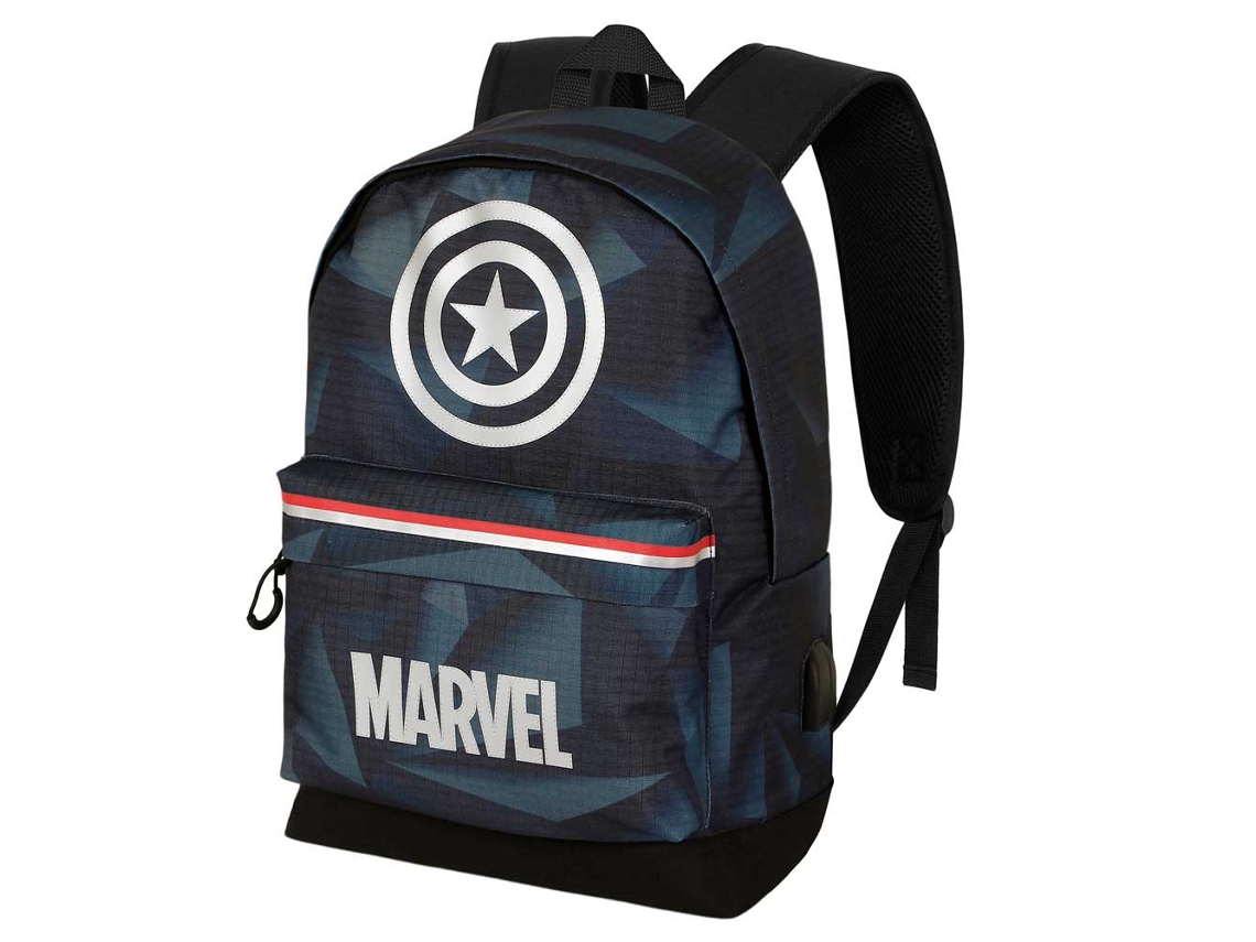 Marvel Metal Mochila Hs Silver Preta KARACTERMANIA