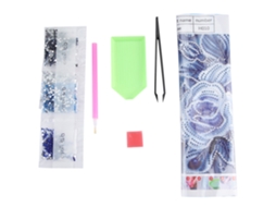 Kit de Ponto Cruz Diy 5d com Strass Padrão Rosa para Casa | S/MARCA