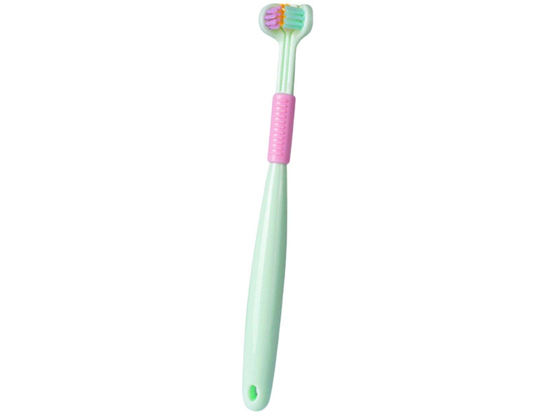 Escova de Dentes Tripla para Crianças Verde