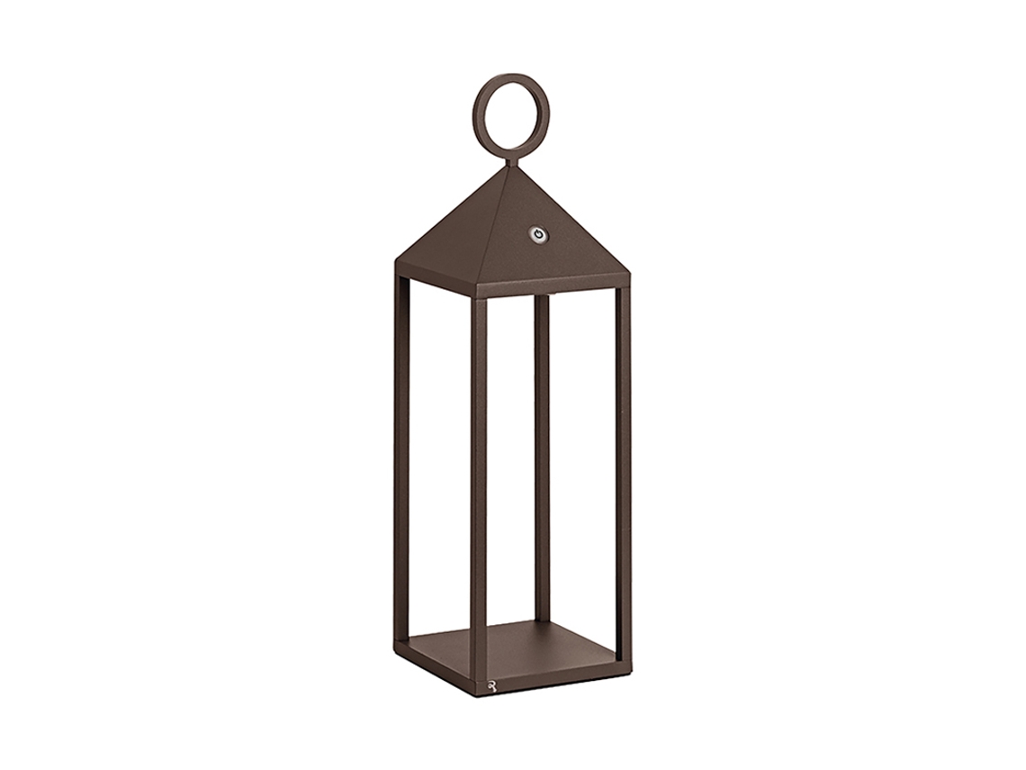 Luminária De Mesa Portátil Led Picnic 2,2w Ip54 2700k Cri85 47cm - Corten - Rossini Group - Design Em Alumínio Fundido