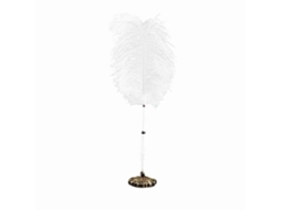 Caneta de Assinatura Pluma de Avestruz com Suporte Metal Dourado Prateado para Casamento S/MARCA