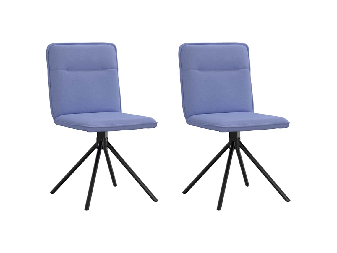 Vidaxl Cadeiras De Jantar 2 Pcs Jeans Tecido Azul