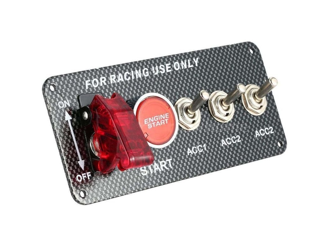 2026 panel de Carreras com Botão de Partida do Motor 12v e 3 Interruptores de Alavanca