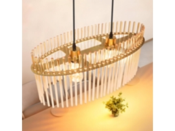 Pendente E27 Vidro Dourado 2 Lâmpadas Para Cozinha Sala De Estar Zmh (sem Lâmpada)
