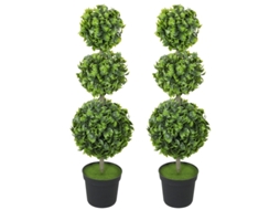 Plantas Artificiais Em Vasos, Folhas Plásticas, Solo Em Flocos, Verde Mc
