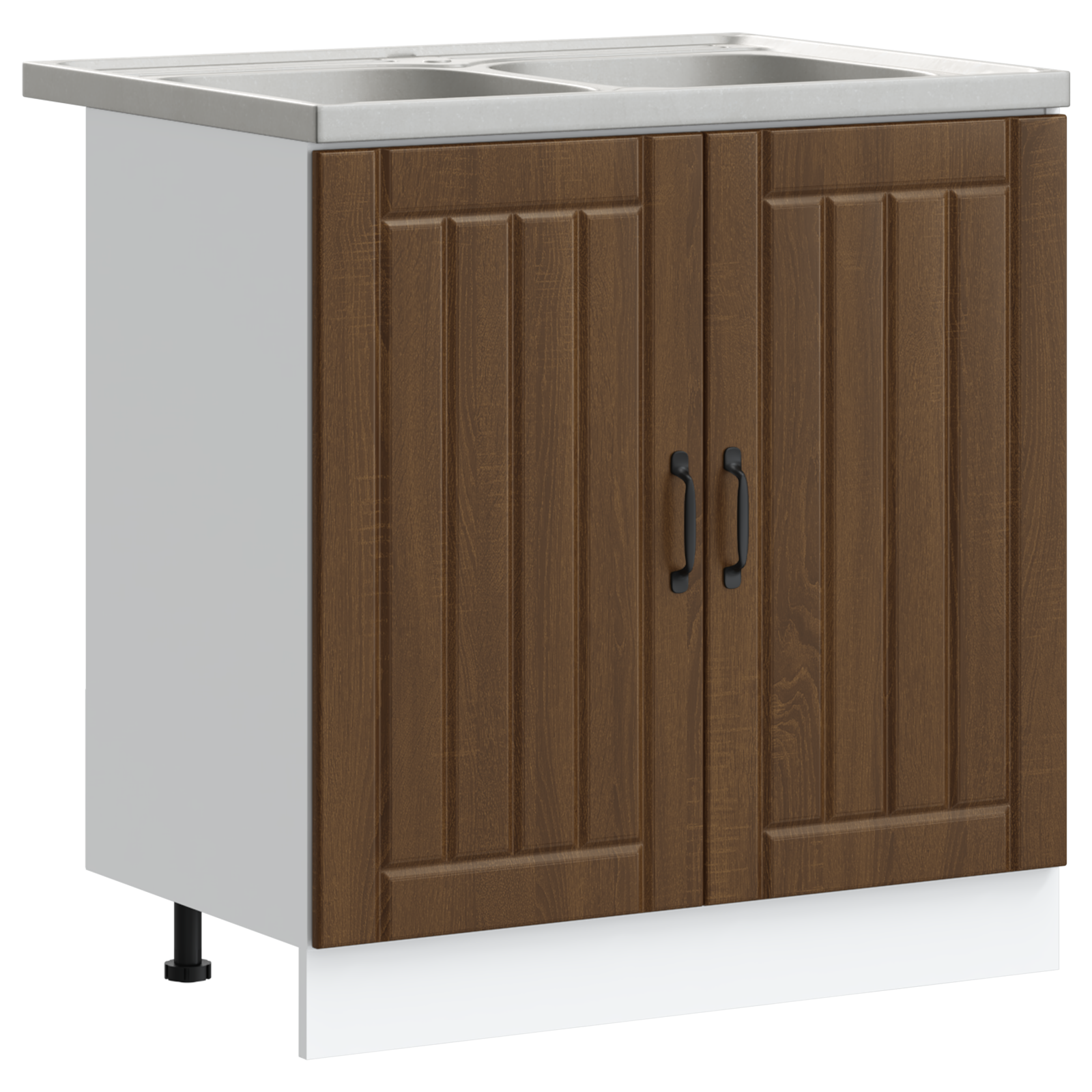 Armário De Base Para Pia Em Carvalho Castanho Vidaxl Brown Engineered Wood (80x46x81.5 Cm)