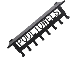 Suporte De Toalhas Para Piscina Com Prateleira, Decoração Externa Para Piscina, Ganchos De Parede Para Toalhas, Suporte
