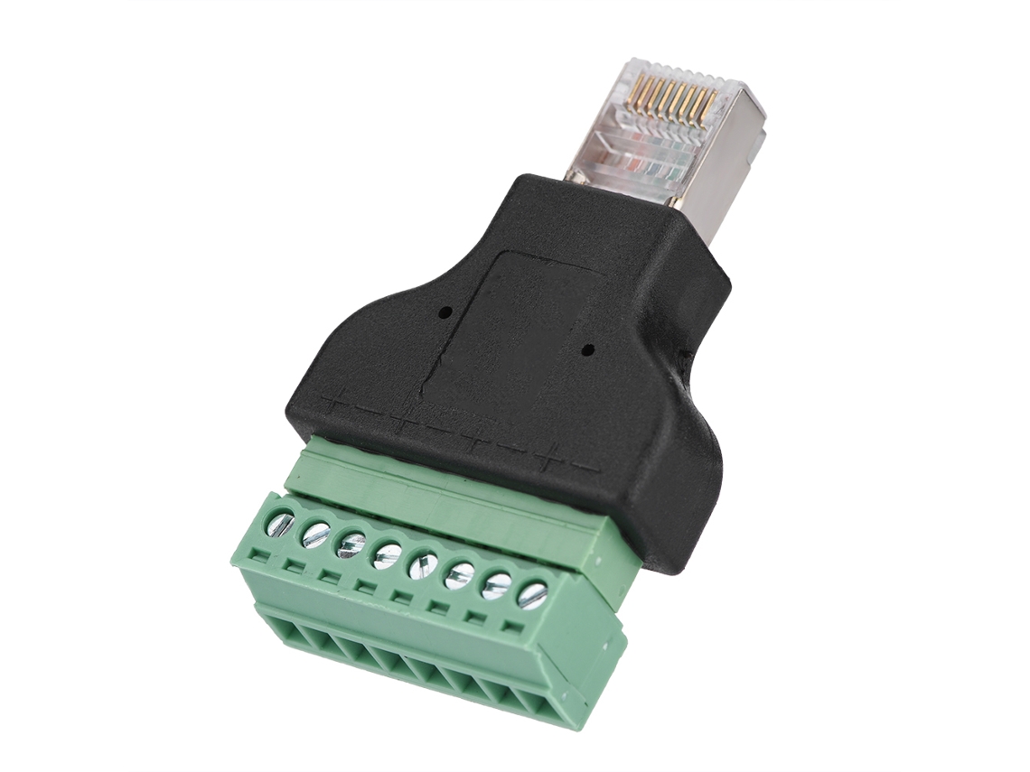 Conector Rj45 Macho A Terminal De Tornillo De 8 Pines Para Dvr Ethernet