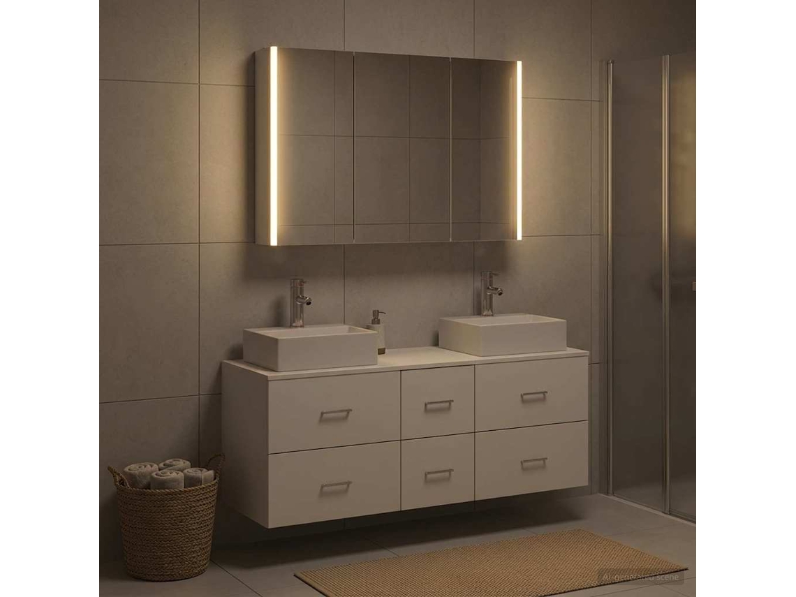 Vidaxl Conjunto De Móveis Para Banheiro 4 Unid. Branco
