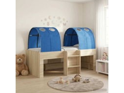 Vidaxl Cama Com Túnel 3 Unid. Carvalho Sonoma E Azul