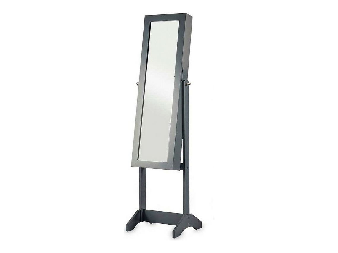 Espelho Suporte para Jóias Cinzento Madeira MDF (36 x 140 x 36,5 cm)
