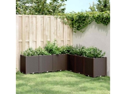 Vidaxl Vaso/floreira 160x160x53 Cm Pp Castanho