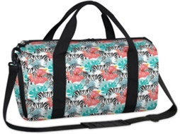 Bolsa Esportiva Zebra Hibiscus POLÍESTER 45x21x23 cm DESIGN DU