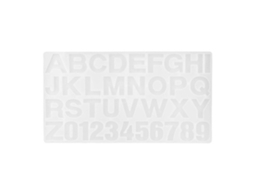 Molde de silicone transparente flexível com números e letras para decoração diy e pingentes S/MARCA