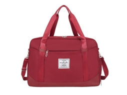 (vermelho) Bolsa De Viagem Portátil, Bolsa Para Treino E Fitness, Com Compartimentos Separados Para Itens Secos E Molhados, Prática
