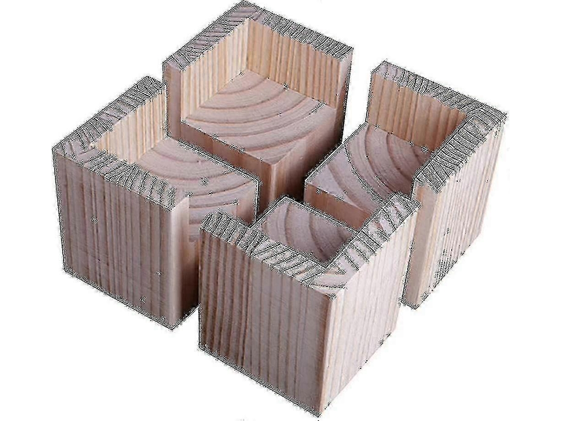 Lurelia Elevador Para Móveis, Conjunto De 4, Reforçado, Em Madeira, Para Cama, Sofá E Mesa, Uso Resistente