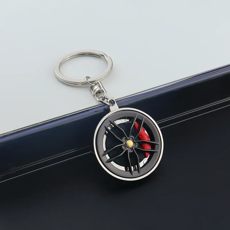 (vermelho) Mini Fidget Spinner De Metal Para Alívio Do Estresse Com Formato De Pneu E Cubo De Roda