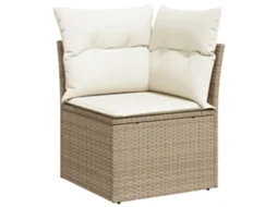 Conjunto 10 De Sofá De Jardim Com E Almofadas Vidaxl Bege Rattan Sintético Acácia