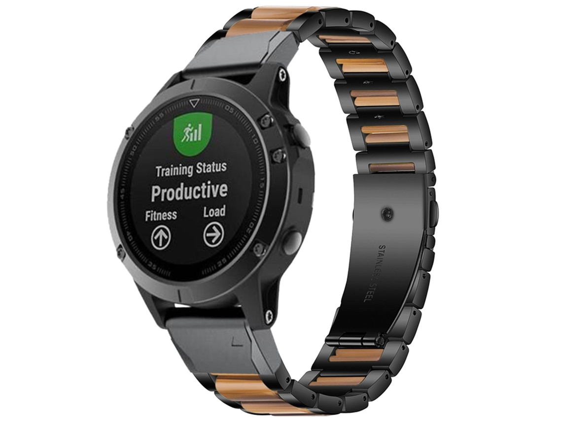 Bracelete de Aço com Resina para Garmin Forerunner 945 Quartzo
