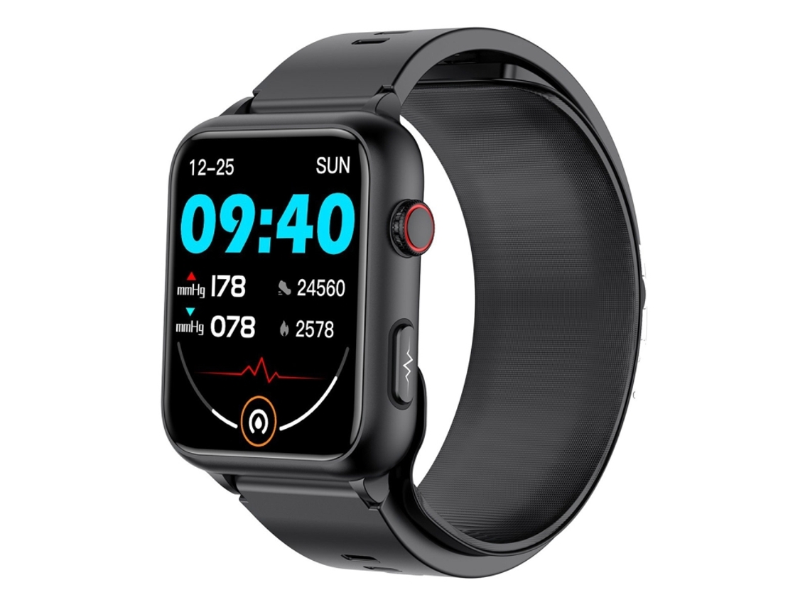 (preto) Smartwatch Com Bomba De Ar E Tela Colorida De 1,91 Polegadas Com Monitoramento De Pressão Arterial.