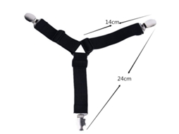 Lurelia Correias Para Lençol Ajustável Elástico Triângulo Resistente Nylon Metal Branco Colcha Colchão Cama