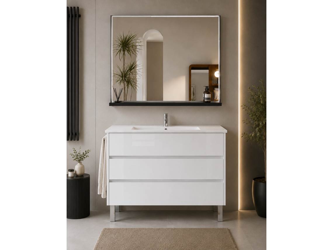 Móvel De Casa De Banho Com Lavatório Origenbath Imperia Sem Espelho 80x45 Cm Branco