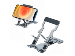Suporte De Mesa Universal Dobrável Para Celular - Prateado