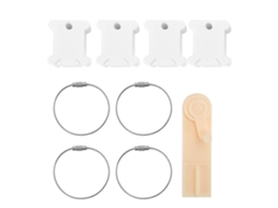 Conjunto de Bobinas de Fio de Plástico para Bordado em Ponto Cruz, Ferramenta para Enrolar Manualmente o Fio. Cor Branca. AQUAFORGE