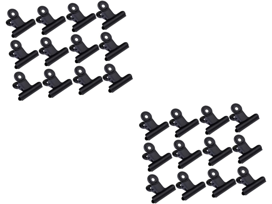 Conjunto Nuobesty com 60 Clipes Metálicos para Notas, Clipes Práticos para Documentos, Cor Preta, para Mesa
