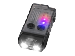 Lanterna Led em Formato de Chaveiro com Alarme Sonoro, Recarregável e Magnética. MDUG (preto, 1 Unidade)