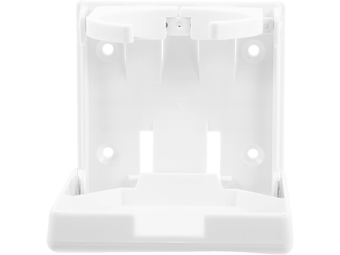 Suporte Para Copos Com Formato Elegante, Estável E Dobrável, Feito De Plástico Branco E Fácil De Limpar.