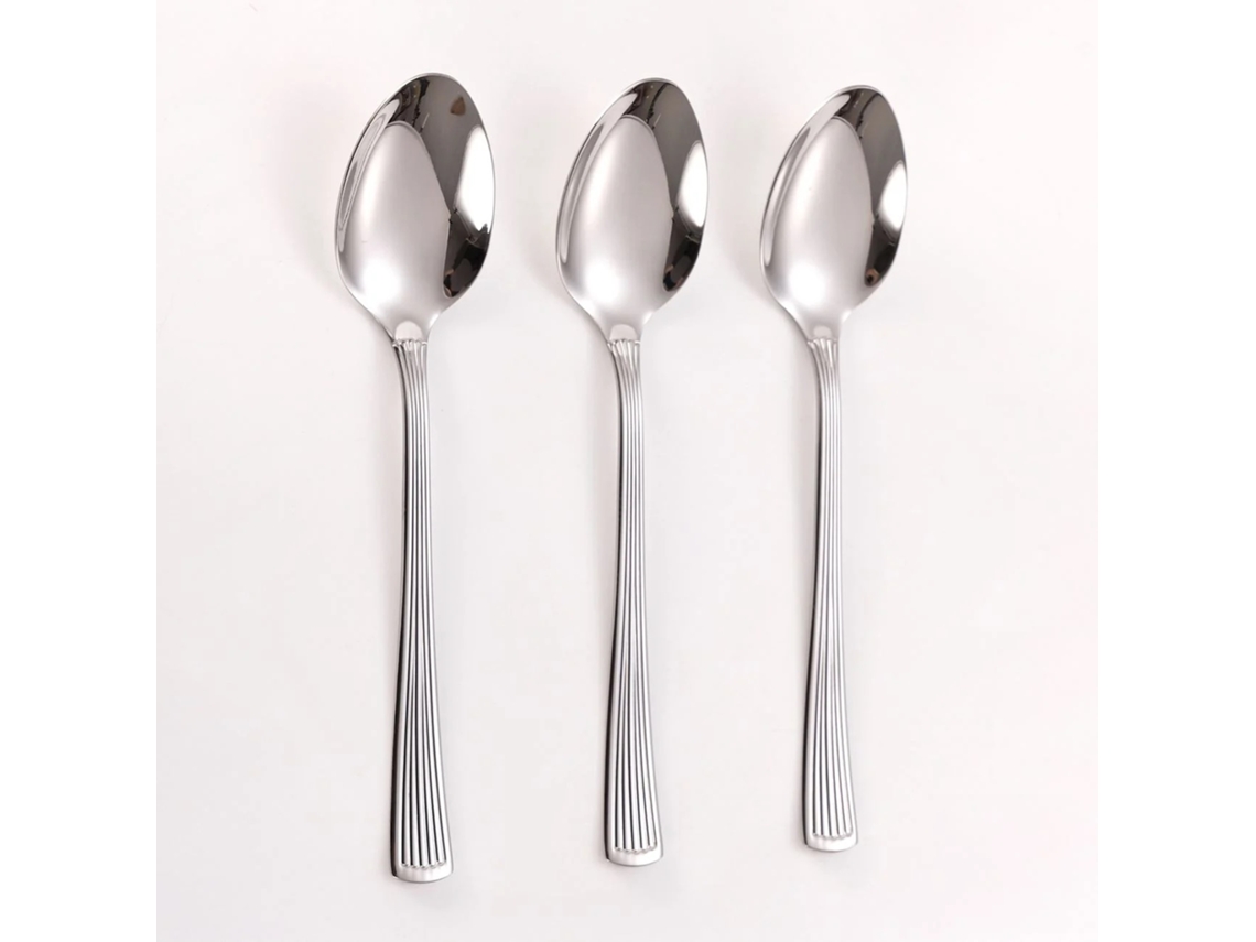Colheres De Aço Inoxidável "linear" 20 Cm 3 Unidades