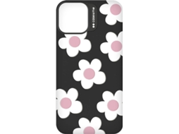 Capa SBS Flores 3D Jelly Case Me iPhone 15 (Branco/Rosa)