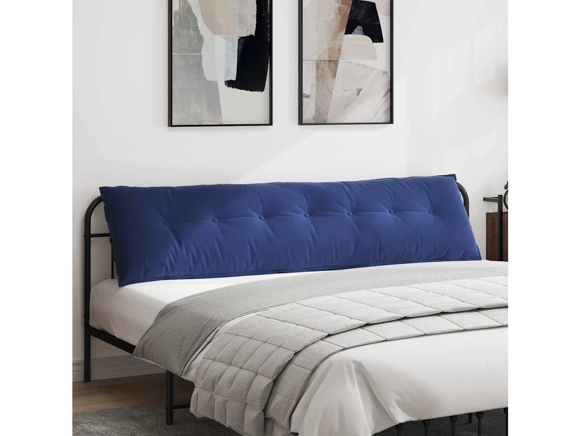 Vidaxl Travesseiro Para Costas Azul Polícia 200 X 50 Cm