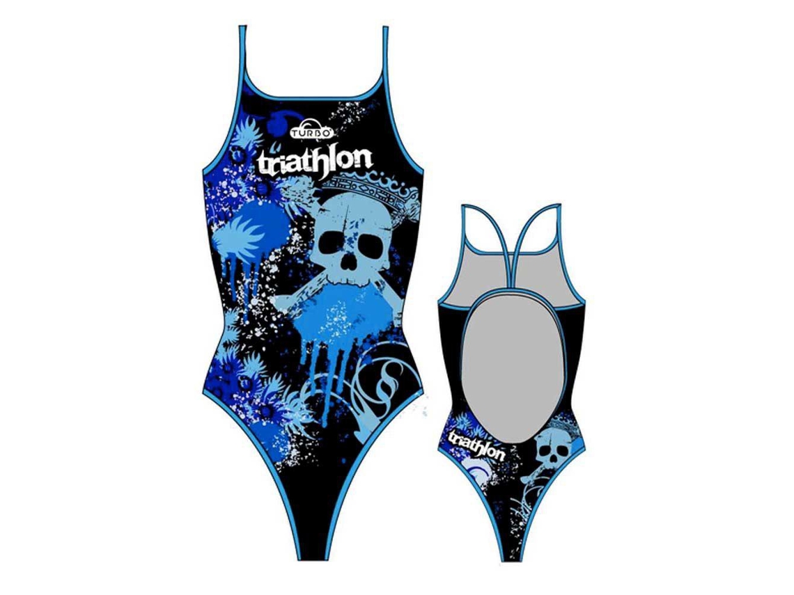 Fato de banho para Mulher TURBO Skulls Triathlon Multicor para Natação (XXXL)