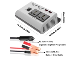 Inversor De Potência Carro Laxiscreed 12v Para 110v Ac Com Múltiplas Ligações