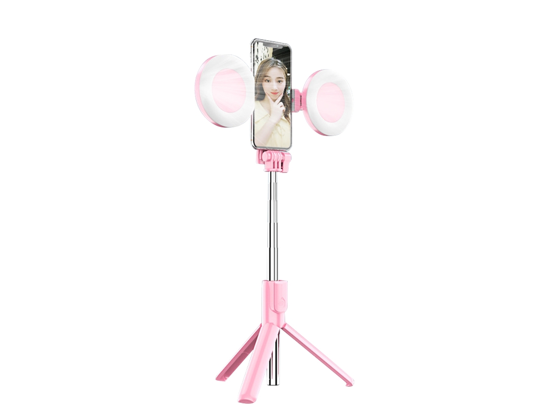 Pau de Selfie Bluetooth LAXISCREED com Tripé e Luz de Preenchimento