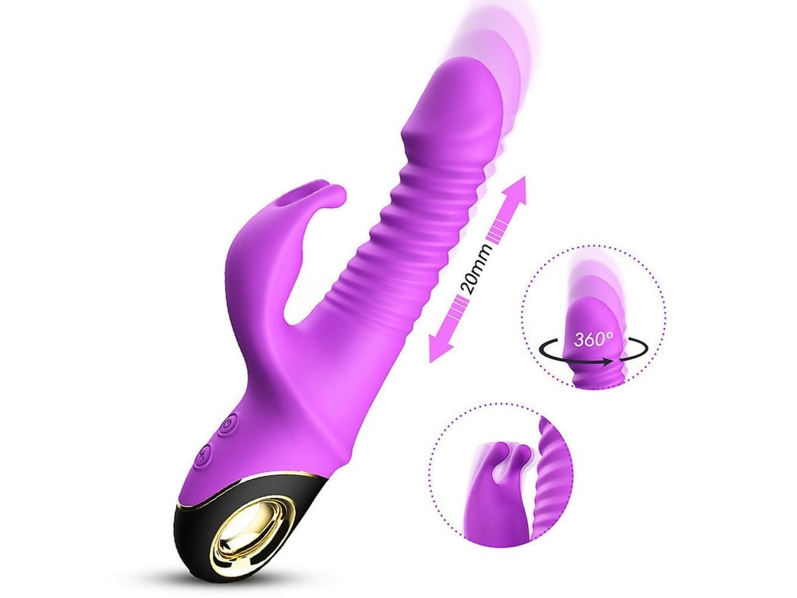 Vibrador Feminino Retrátil Balanço Retrátil 9 Modos Roxo Yunzii