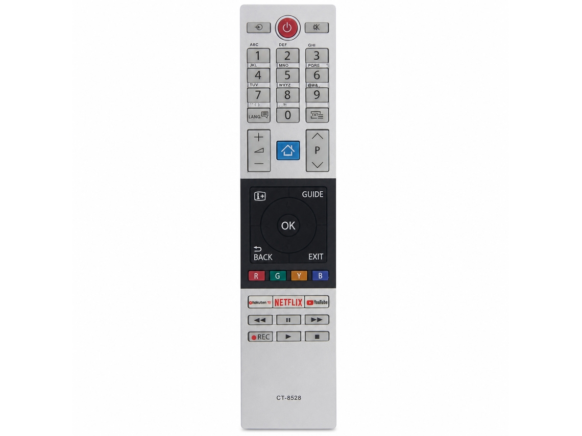 Comando À Distância Para Tv Compatível Com Toshiba Ct-8528, Sem Configuração, Botões Netflix Youtube